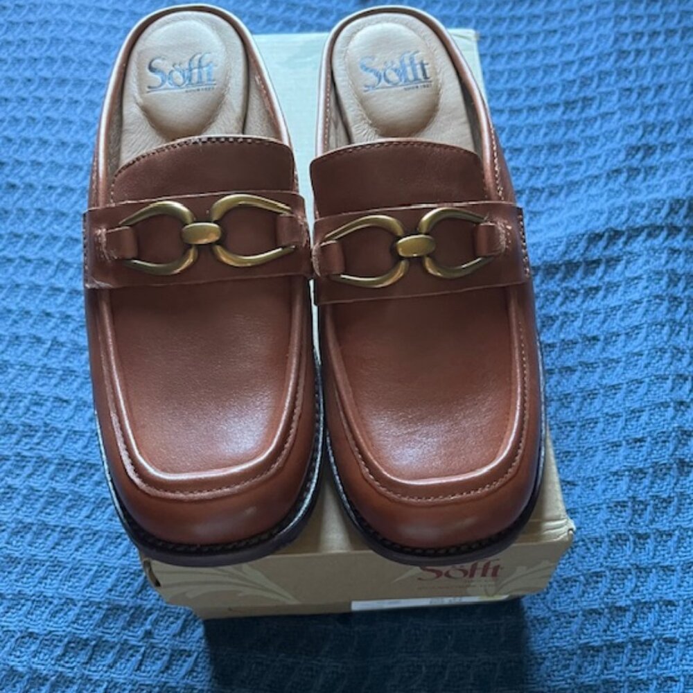 Sofft Rosalia Leather Mule – Cedar Brown - Women’s US 6.5- New with Box